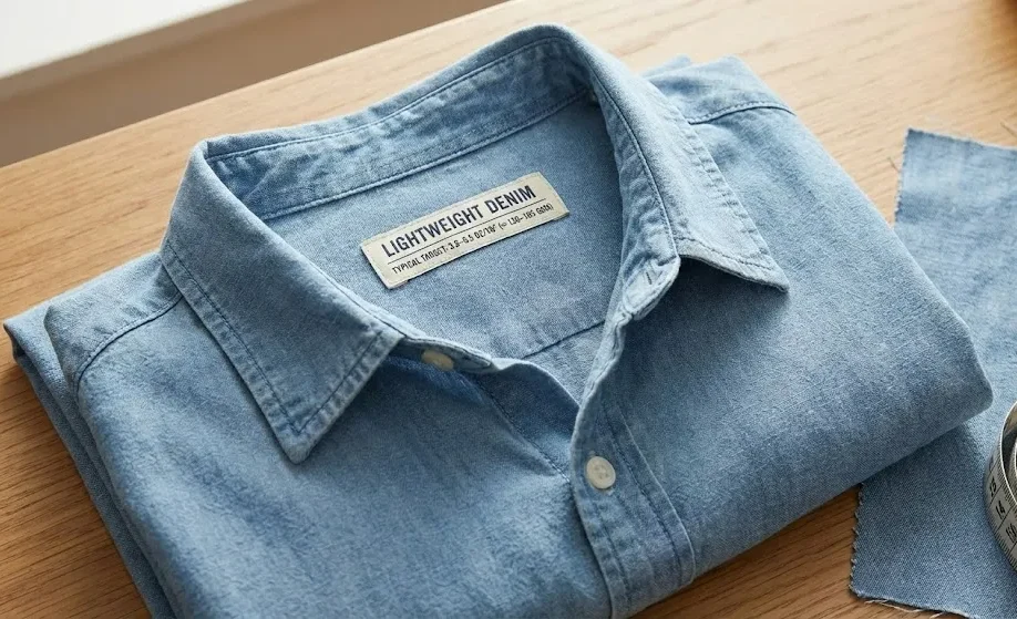 Lightweight Range Denim Shirt,Ypical Target-3.8–5.5 Oz =130–185 Gsm